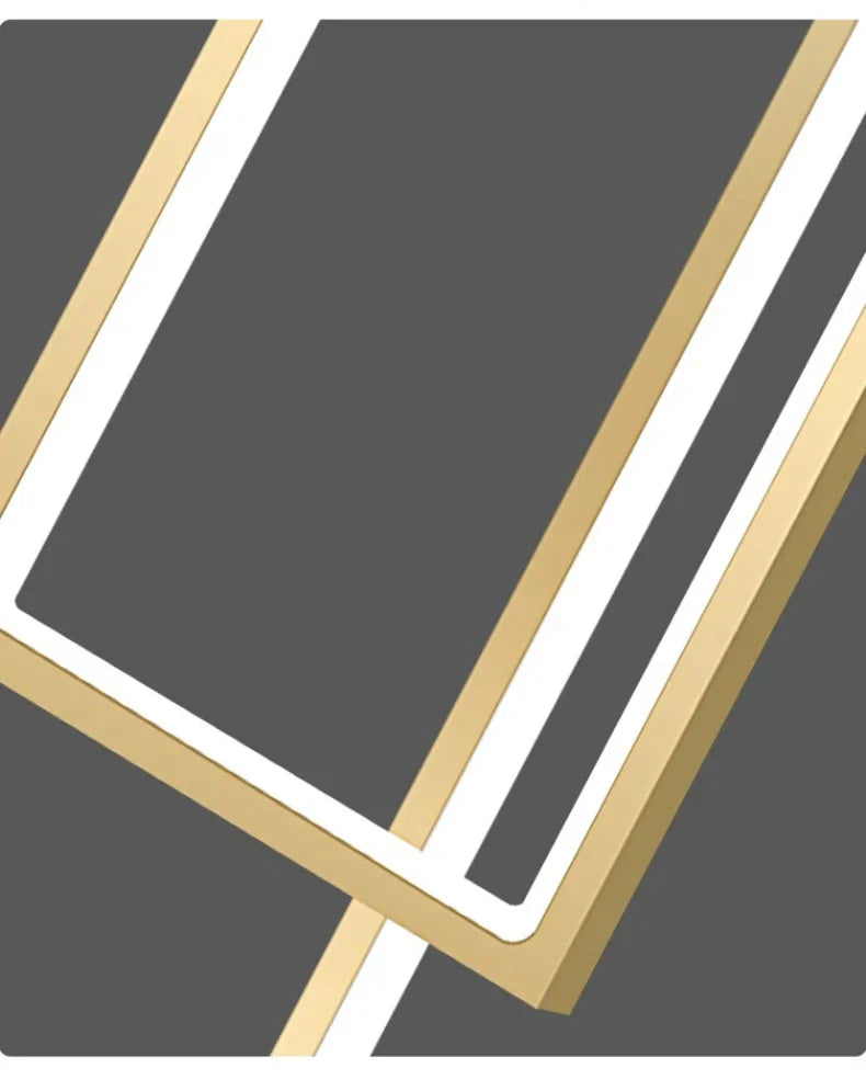 Modern Rectangle Led Pendant Lamp Living Room background Wall Chandelier Home Decor Bedroom Bedside Hanging Light Lustre Fixture