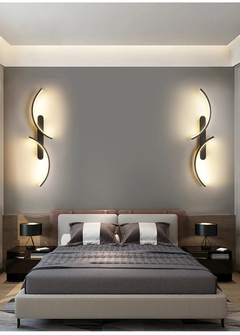 Minimalist Wall Lamp LED C Shape Wall Sconce Modern Simple for Home Decor Perfect Lighting Living Room Bedroom Hallway Office