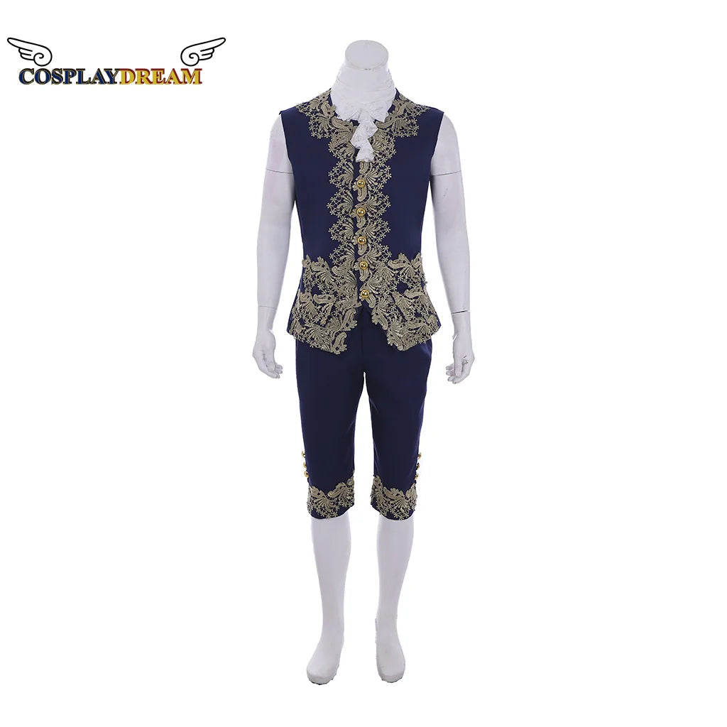 18th Century Colonial Outfit Men's Medieval Uniform Noble Court Rococo Medieval Cosplay Costume Retro Halloween Costume