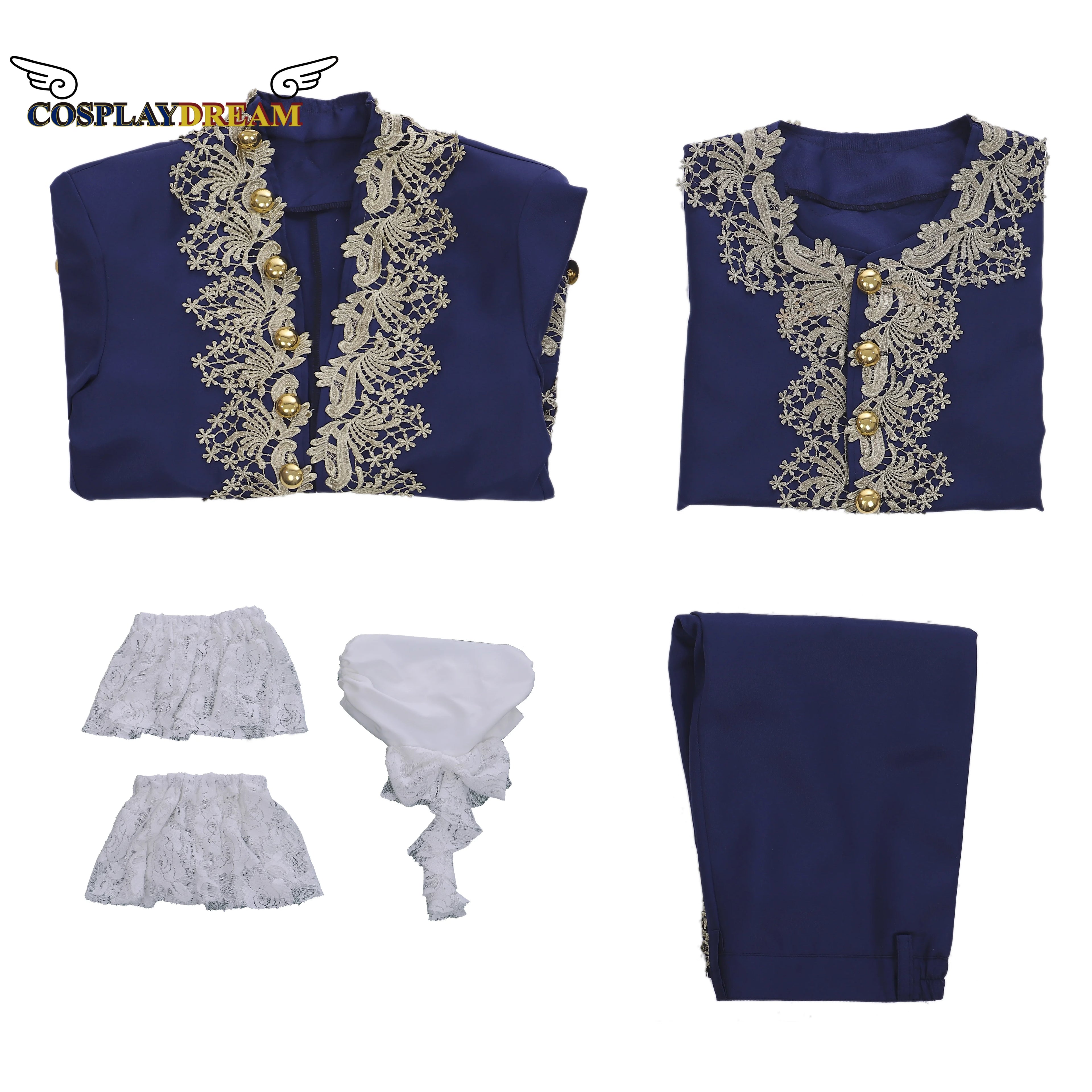 18th Century Colonial Outfit Men's Medieval Uniform Noble Court Rococo Medieval Cosplay Costume Retro Halloween Costume