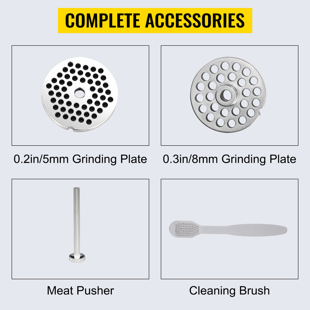 SucceBuy Manual Meat Grinder 304 Stainless Steel Hand Meat Grinder with Steel Table Clamp Meat Mincer Sausage Maker