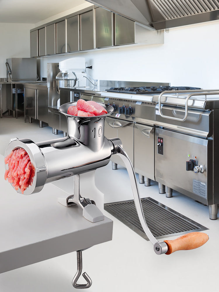 SucceBuy Manual Meat Grinder 304 Stainless Steel Hand Meat Grinder with Steel Table Clamp Meat Mincer Sausage Maker